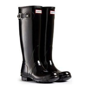 Women’s Hunter Boots Tall Black Shiny